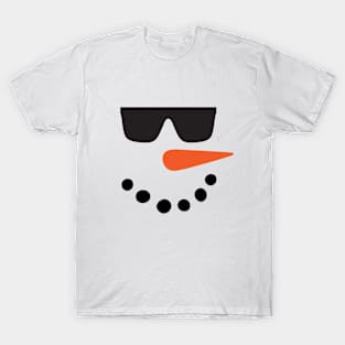 Snowman Face Christmas T-Shirt